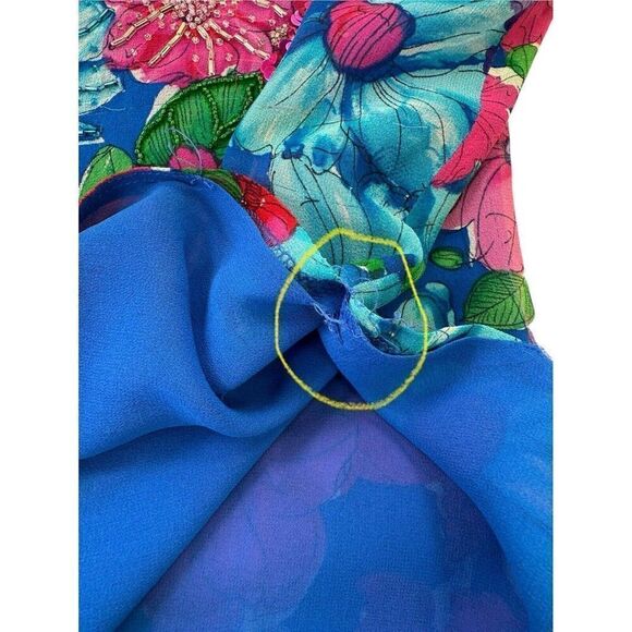 Art To Wear Fairy Floral Colorful Women’s Tunic Top Large Beaded Sequin Bright - Picture 7 of 16